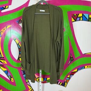 Sonoma, Green Cardigan Open Front Knit Sweater. Size XXL. Excellent condition!